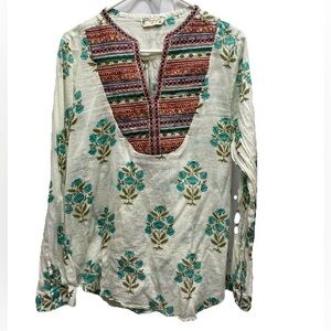 Mayazine women's boho blouse xl lightweight floral top blouse